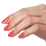 nail tattoo <br>braided white